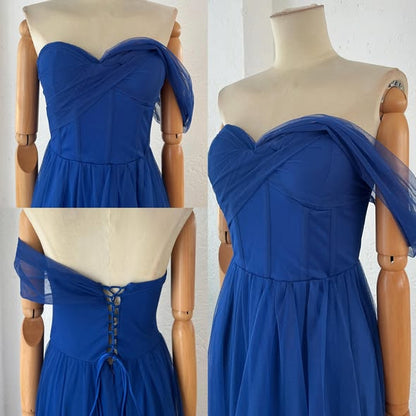 1064914  Vestido azul rey tul