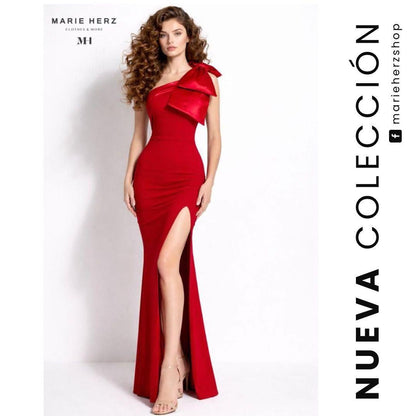 1064917  Vestido rojo moño