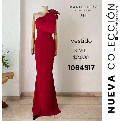 1064917  Vestido rojo moño