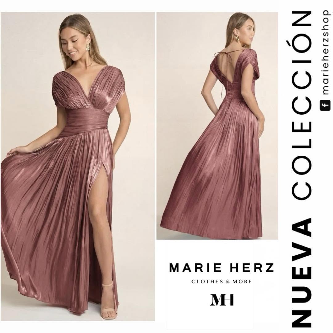 1064940  Vestido rosa mangas