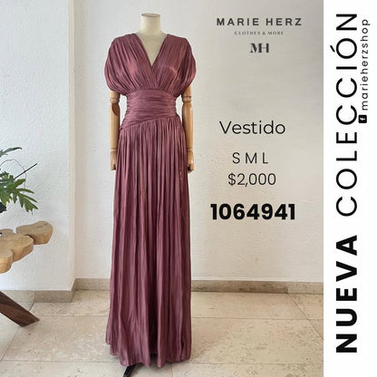 1064940  Vestido rosa mangas