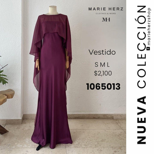1065013  Vestido uva capa