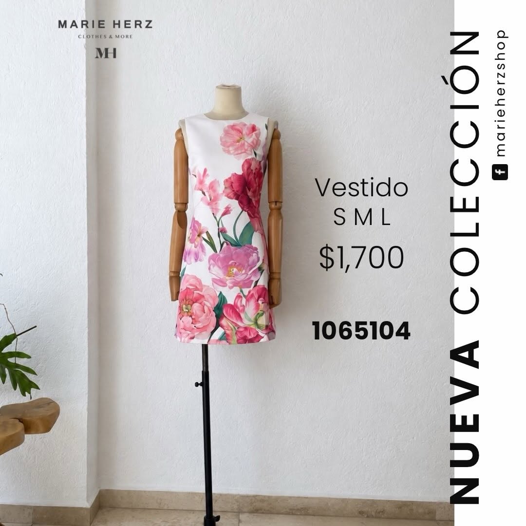 1065104  Vestido flores corto
