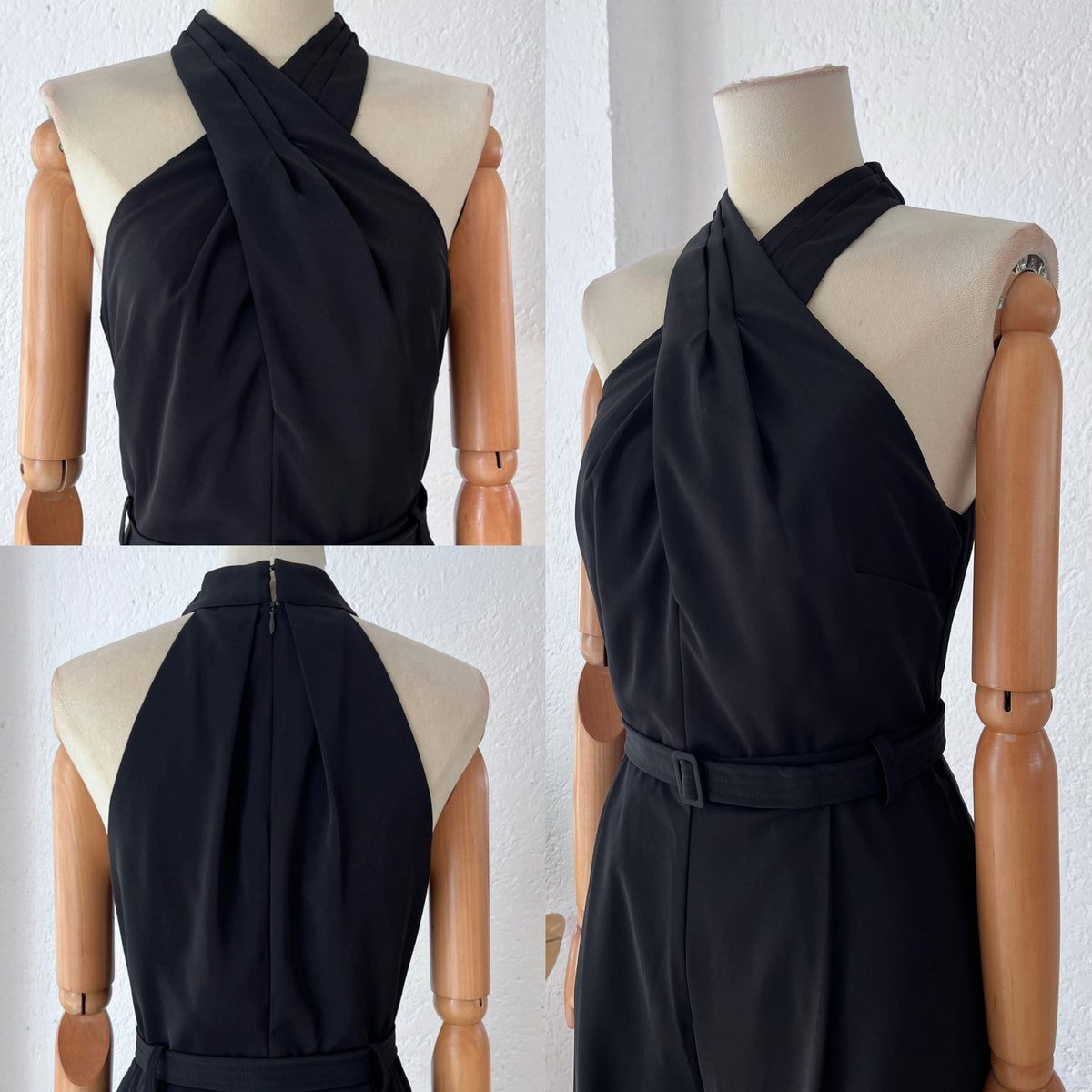 1065179  Jumpsuit negro halter