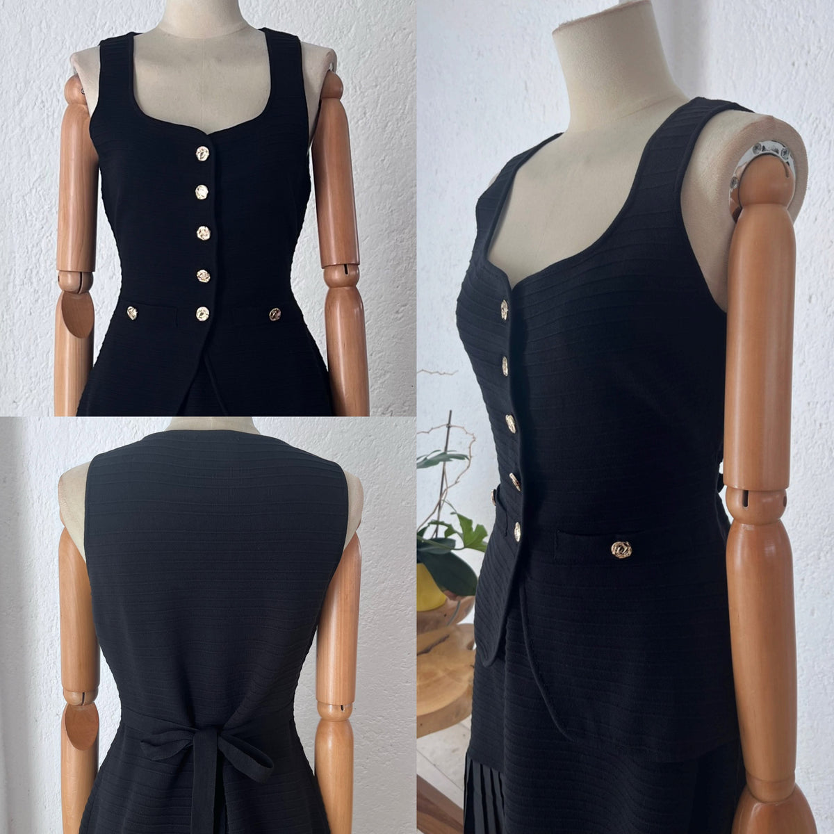 1065192  Set negro falda y blusa