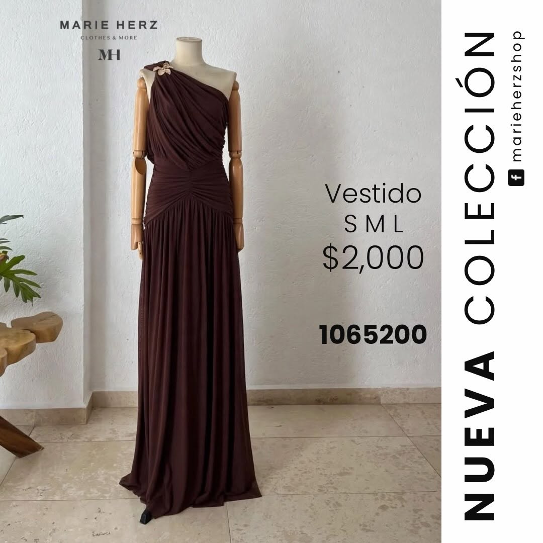 1065200  Vestido moka hombro