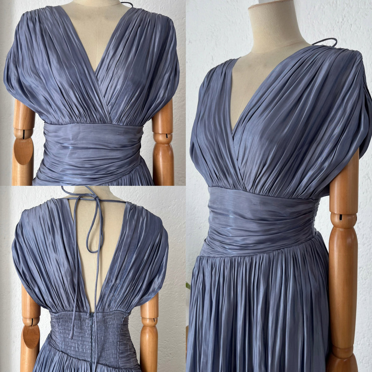 1065221  Vestido azul plata