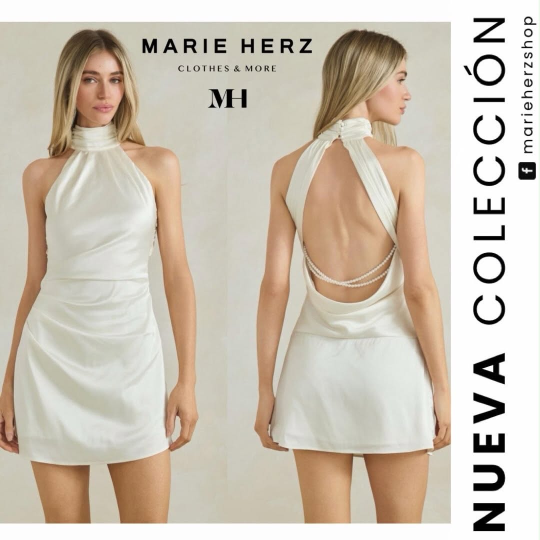 1065224  Vestido blanco satin perlas