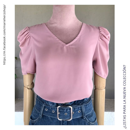 1050768  Blusa palo de rosa manga