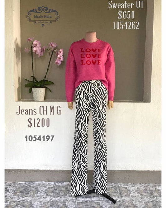 1054195  Pantalones mezclilla zebra