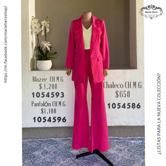 1054595  Pantalón rosa fiucsa cinturón