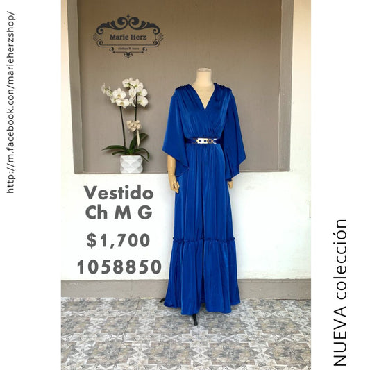 1058850  Maxivestido azul rey