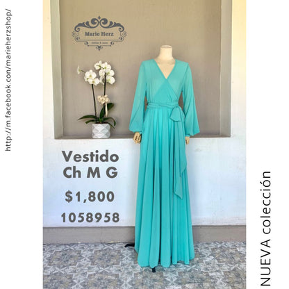 1058958  Maxivestido aqua
