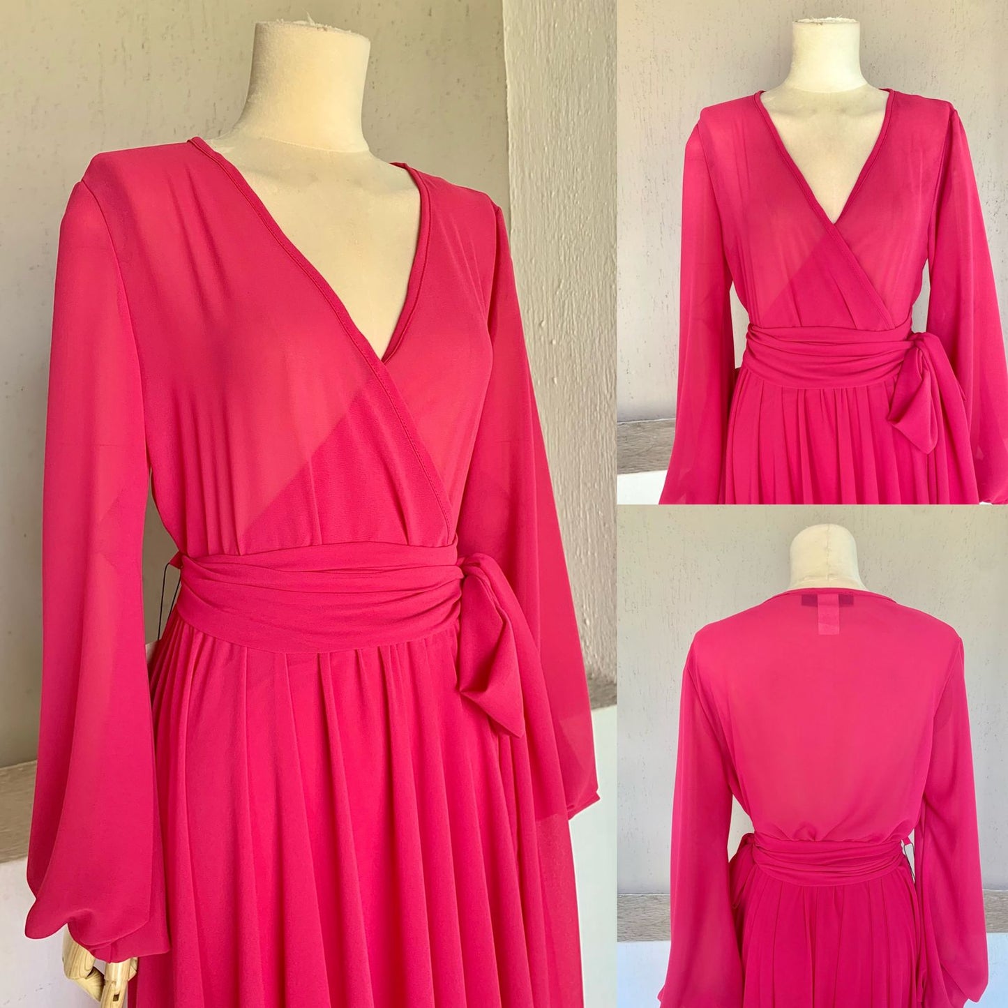 1058961  Maxivestido rosa
